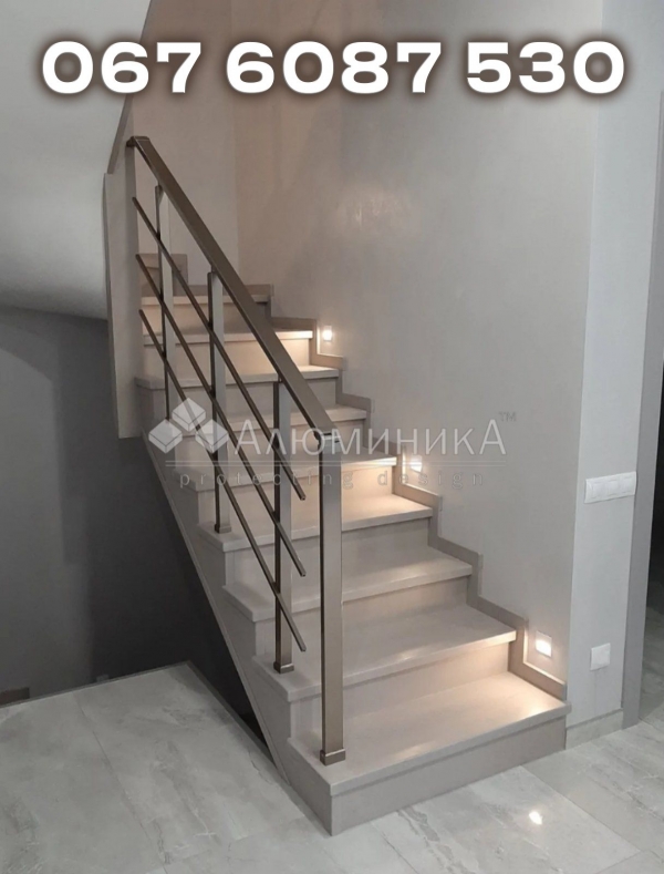 Алюминиевые перила и комплектующие. Установка перил